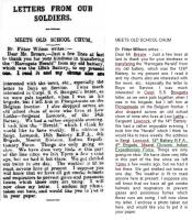 1915.07.14 - Letters from our soldiers - Meets old school chum, HH, Page 4 (with transcript) - click for full size image