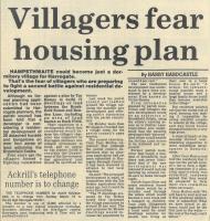 1989.03.17 - Villagers fear housing plan, PB & NH, Page 1 - click for full size image