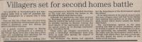1989.05.12 - Villagers set for second homes battle, PB & NH, Page 1 - click for full size image