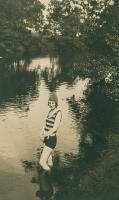 Doroth Vivien Breaks in the river Nidd at Hampsthwaite c1920's - click for full size image