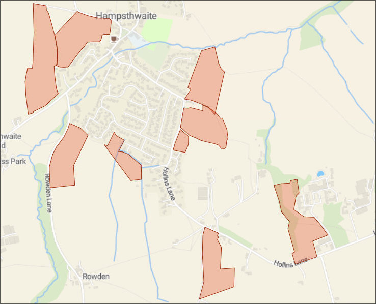Sites offered for possible development. Sites offered for possible development.