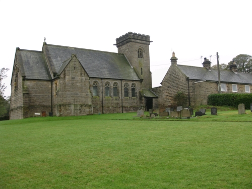 and a view of the north side of the chapel and the adjacent graveyard...