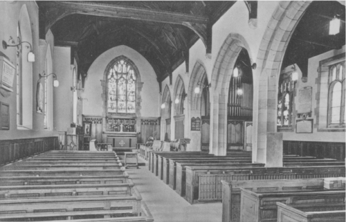 Interior of the rebuilt church Interior of the rebuilt church