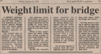 1983.01.14 - Weight limit for bridge, PB & NH, Page 1 - click for full size image