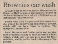 1988.07.01 - Brownies car wash, PB & NH, Page 1 - click for full size image 1988.07.01 - Brownies car wash, PB & NH, Page 1 - click for full size image