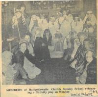 1969.12.00 - Members of Hampsthwaite Church Sunday School Nativity - click for full size image