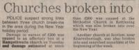 1991.01.04 - Churches broken into, PB & NH, Page 1 - click for full size image 1991.01.04 - Churches broken into, PB & NH, Page 1 - click for full size image