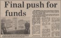 1983.09.02 - Final push for funds, PB & NH, Page 1 - click for full size image 1983.09.02 - Final push for funds, PB & NH, Page 1 - click for full size image