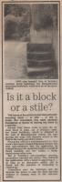 1989.09.22 - Is it a block or a stile, PB & NH, Page 1 - click for full size image
