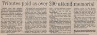 1991.01.25 - Tributes paid (Gordon Bailey), PB & NH, Page 1 - click for full size image 1991.01.25 - Tributes paid (Gordon Bailey), PB & NH, Page 1 - click for full size image