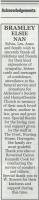 2014.08.21 - Elsie Bramley Obituary Acknowledgement, PB & NH, Page 33 - click for full size image 2014.08.21 - Elsie Bramley Obituary Acknowledgement, PB & NH, Page 33 - click for full size image