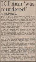 1983.12.14 - ICI man 'was murdered', YP, Page 1 - click for full size image
