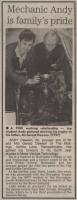 1990.05.25 - Mechanic Andy is family's pride, PB & NH, Page 1 - click for full size image 1990.05.25 - Mechanic Andy is family's pride, PB & NH, Page 1 - click for full size image