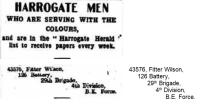 1915.01.20 - Harrogate men who are serving with the colours, HH, Page 4 (with transcript) - click for full size image 1915.01.20 - Harrogate men who are serving with the colours, HH, Page 4 (with transcript) - click for full size image
