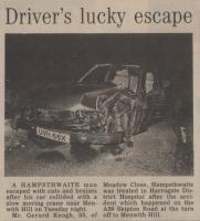 1986.02.21 - Driver's lucky escape, PB & NH, Page 1 - click for full size image