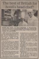 1989.11.03 -The best of British for hotel's head chef, PB & NH, Page 1 - click for full size image 1989.11.03 -The best of British for hotel's head chef, PB & NH, Page 1 - click for full size image