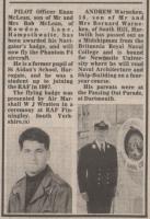 1989.08.11 - Pilot Officer Mclean, PH & NH, Page 1 - click for full size image 1989.08.11 - Pilot Officer Mclean, PH & NH, Page 1 - click for full size image