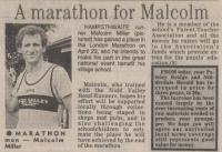 1989.04.07 - A marathon for Malcom, PB & NH, Page 1 - click for full size image 1989.04.07 - A marathon for Malcom, PB & NH, Page 1 - click for full size image