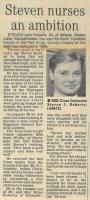 1987.01.02 - Steven nurses an ambition, PB & NH, Page 1 - click for full size image 1987.01.02 - Steven nurses an ambition, PB & NH, Page 1 - click for full size image