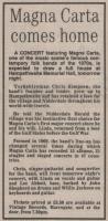 1991.04.05 - Magna Carta comes home, PH & NH, Page 1 - click for full size image