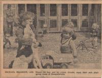 Michael Bramley with Megan the dog at Play Group - click for full size image