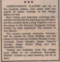 1991.11.15 - Hampsthwaite Players, PB & NH, Page 1 - click for full size image