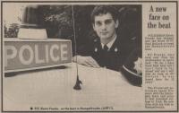 1987.08.28 - A new face on the beat, PB & NH, Page 1 - click for full size image 1987.08.28 - A new face on the beat, PB & NH, Page 1 - click for full size image
