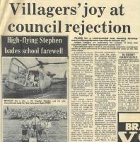 1989.07.28 - Villagers' joy at council rejection, PB & NH, Page 1 - click for full size image