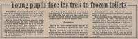 1984.01.13 - Young pupils face icy trek to frozen toilets, PB & NH, Page 3 - click for full size image 1984.01.13 - Young pupils face icy trek to frozen toilets, PB & NH, Page 3 - click for full size image