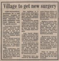 1992.06.12 - Village to get new surgery, PB & NH, Page 1 - click for full size image