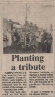 1982.11.19 - Planting a tribute, PB & NH, Page 1 - click for full size image 1982.11.19 - Planting a tribute, PB & NH, Page 1 - click for full size image