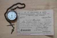 The watch which is accompanied by its original receipt, was owned by William Busfield (1859-1940) of Hampsthwaite. - click for full size image