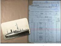 Ships Passenger List for Return from Canada on the RMS Alaunia in 1925 - click for full size image