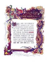 Canadian WW1 Book of Remembrance - click for full size image