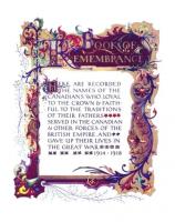 Canadian WW1 Book of Remembrance - click for full size image Canadian WW1 Book of Remembrance - click for full size image